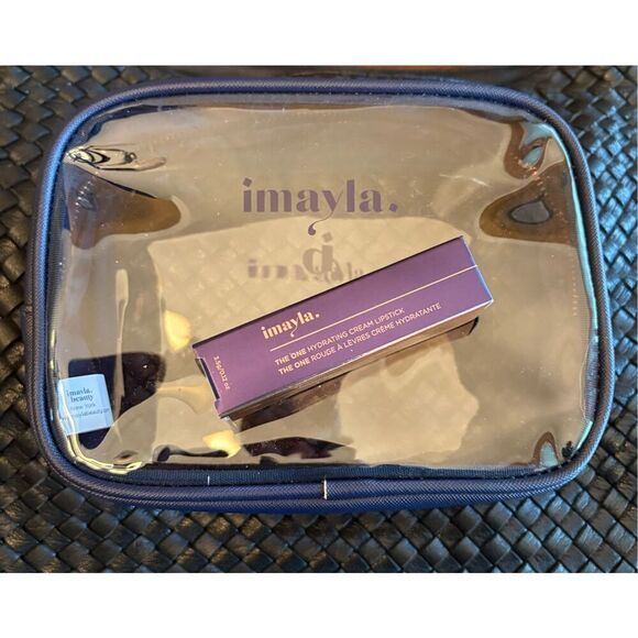 IMAYLA - NIB The One Hydrating Cream Lipstick/"Juicy Cherry"/Free Makeup Case - Picture 11 of 16